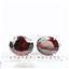 925 Sterling Silver Post Earrings, Garnet CZ, SE102