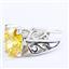 Golden Yellow CZ, 925 Sterling Silver Ladies Ring , SR281