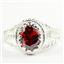 Garnet CZ,  925 Sterling Silver Ladies Ring, SR070