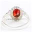 Garnet CZ,  925 Sterling Silver Ladies Ring, SR070