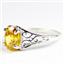 Sterling Silver Ladies Ring, Golden Yellow CZ, SR005