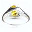 Sterling Silver Ladies Ring, Golden Yellow CZ, SR005