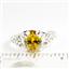 Sterling Silver Ladies Ring, Golden Yellow CZ, SR005