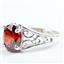 Sterling Silver Ladies Ring, Garnet CZ, SR005