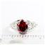 Sterling Silver Ladies Ring, Garnet CZ, SR005