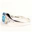 Sterling Silver Ladies Ring, Swiss Blue CZ, SR005