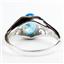 Sterling Silver Ladies Ring, Swiss Blue CZ, SR005