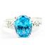 Swiss Blue CZ, 925 Sterling Silver Ladies Ring, SR366