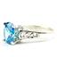 Swiss Blue CZ, 925 Sterling Silver Ladies Ring, SR366