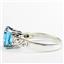 Swiss Blue CZ, 925 Sterling Silver Ladies Ring, SR366