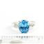Swiss Blue CZ, 925 Sterling Silver Ladies Ring, SR366