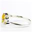Golden Yellow CZ, 925 Sterling Silver Ring ,SR186