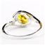 Golden Yellow CZ, 925 Sterling Silver Ring ,SR186