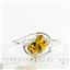 Golden Yellow CZ, 925 Sterling Silver Ring ,SR186