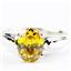 Golden Yellow CZ,925 Sterling Silver Ladies Ring, SR058
