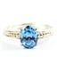Swiss Blue CZ, 925 Sterling Silver Ladies Ring, SR371
