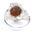 Created Red Brown Opal, 925 Sterling Silver Ladies Ring, SR114