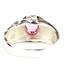 925 Sterling Silver Men's Nugget Ring, Created Pink Sapphire, SR368