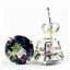 925 Sterling Silver Post Earrings, Mystic Fire Topaz, SE212