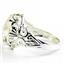 925 Sterling Silver Ladies Filigree Ring, Silver Topaz, SR114