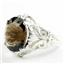 925 Sterling Silver Ladies Filigree Ring, Smoky Quartz, SR114