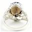 925 Sterling Silver Ladies Filigree Ring, Smoky Quartz, SR114