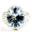 925 Sterling Silver Ladies Ring, Concave Cut Swiss Blue Topaz, SR114