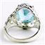 925 Sterling Silver Ladies Ring, Concave Cut Swiss Blue Topaz, SR114