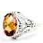 925 Sterling Silver Ladies Filigree Ring, Twilight Fire Topaz, SR114