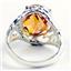 925 Sterling Silver Ladies Filigree Ring, Twilight Fire Topaz, SR114