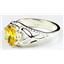 Golden Yellow CZ, 925 Sterling Silver Ladies Ring, SR137