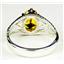 Golden Yellow CZ, 925 Sterling Silver Ladies Ring, SR137