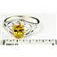 Golden Yellow CZ, 925 Sterling Silver Ladies Ring, SR137