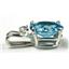 925 Sterling Silver Pendant, Swiss Blue CZ, SP020