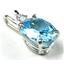 925 Sterling Silver Pendant, Swiss Blue CZ, SP020