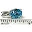 925 Sterling Silver Pendant, Swiss Blue CZ, SP020