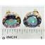 14k Gold Post Earrings, Mystic Fire Topaz, E202