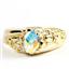 10K, 14K or 18K Gold Men's Nugget Ring, Mercury Mist Topaz, R368