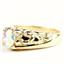 10K, 14K or 18K Gold Men's Nugget Ring, Mercury Mist Topaz, R368