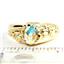 10K, 14K or 18K Gold Men's Nugget Ring, Mercury Mist Topaz, R368