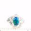 Created Blue/Green Opal, 925 Sterling Silver ladies Ring, SR125