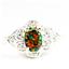 Created Black Opal, 925 Sterling Silver Ladies Ring, SR125