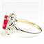 925 Sterling Silver Ladies Filigree Ring, Created Pink Sapphire, SR125