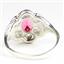925 Sterling Silver Ladies Filigree Ring, Created Pink Sapphire, SR125