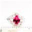 925 Sterling Silver Ladies Filigree Ring, Created Pink Sapphire, SR125