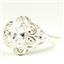 925 Sterling Silver Ladies Filigree Ring, Cubic Zirconia (Clear CZ), SR125