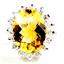 925 Sterling Silver Ladies Royal Engagement Ring, Citrine, SR310