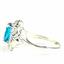 925 Sterling Silver Ladies Filigree Ring, Swiss Blue CZ, SR125