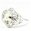 925 Sterling Silver Ladies Filigree Ring, Green Amethyst (Prasiolite), SR125