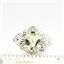 925 Sterling Silver Ladies Filigree Ring, Green Amethyst (Prasiolite), SR125